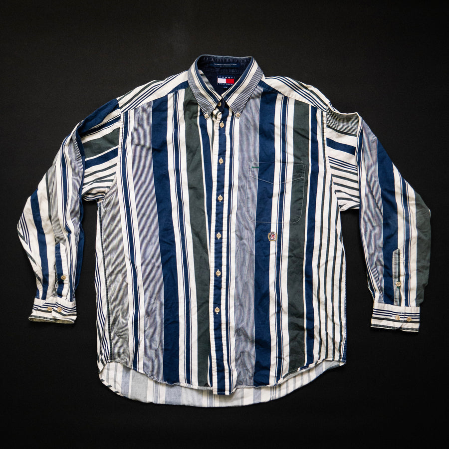 Tommy Hilfiger Blue & Green Striped Shirt