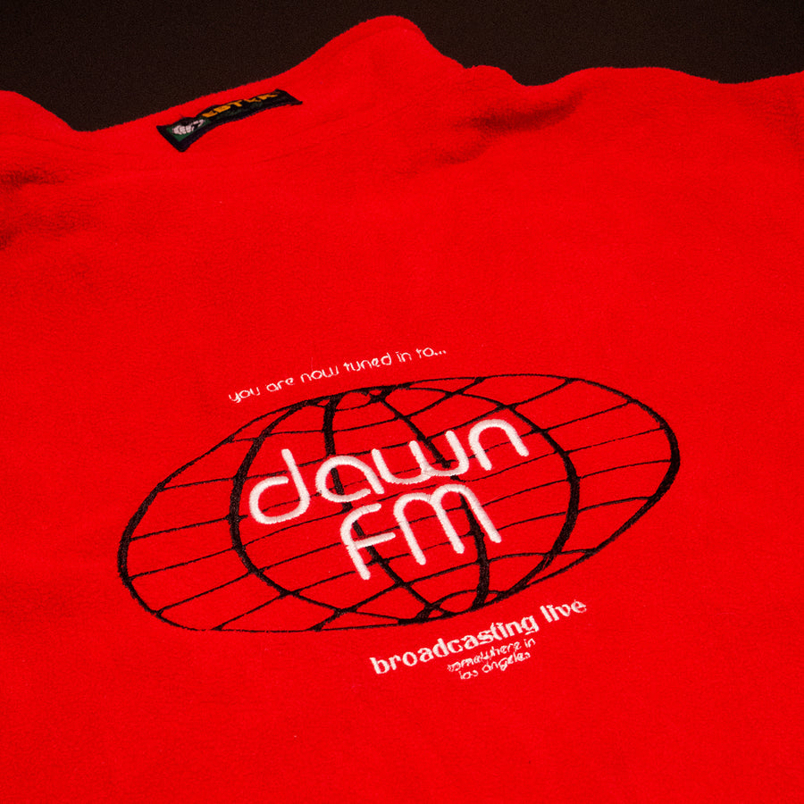 The Weeknd - Dawn FM Red 1/4 Zip Fleece (RE-WRX)